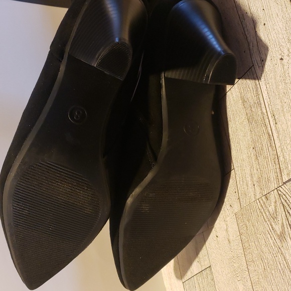 Women's Black Suede Memory Foam Boots Size 8 - NWT - Picture 9 of 13